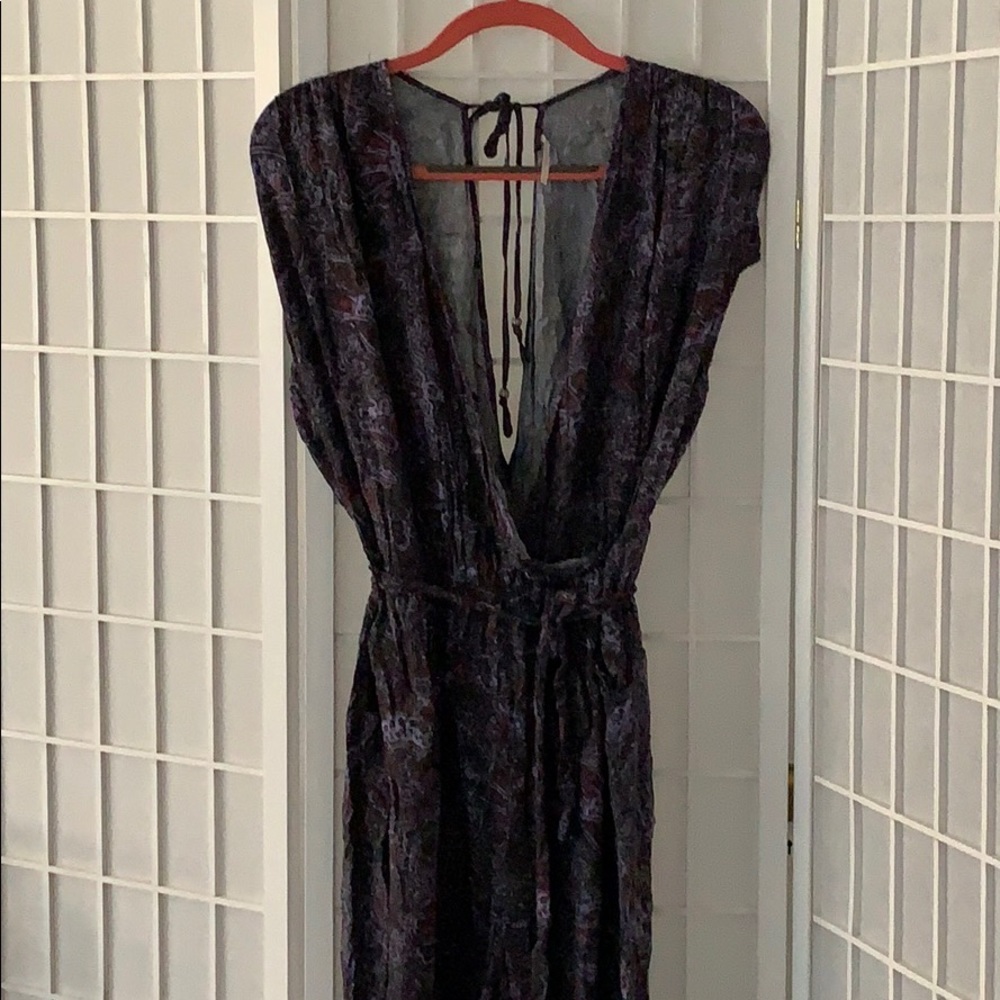 Purple paisley jumpsuit